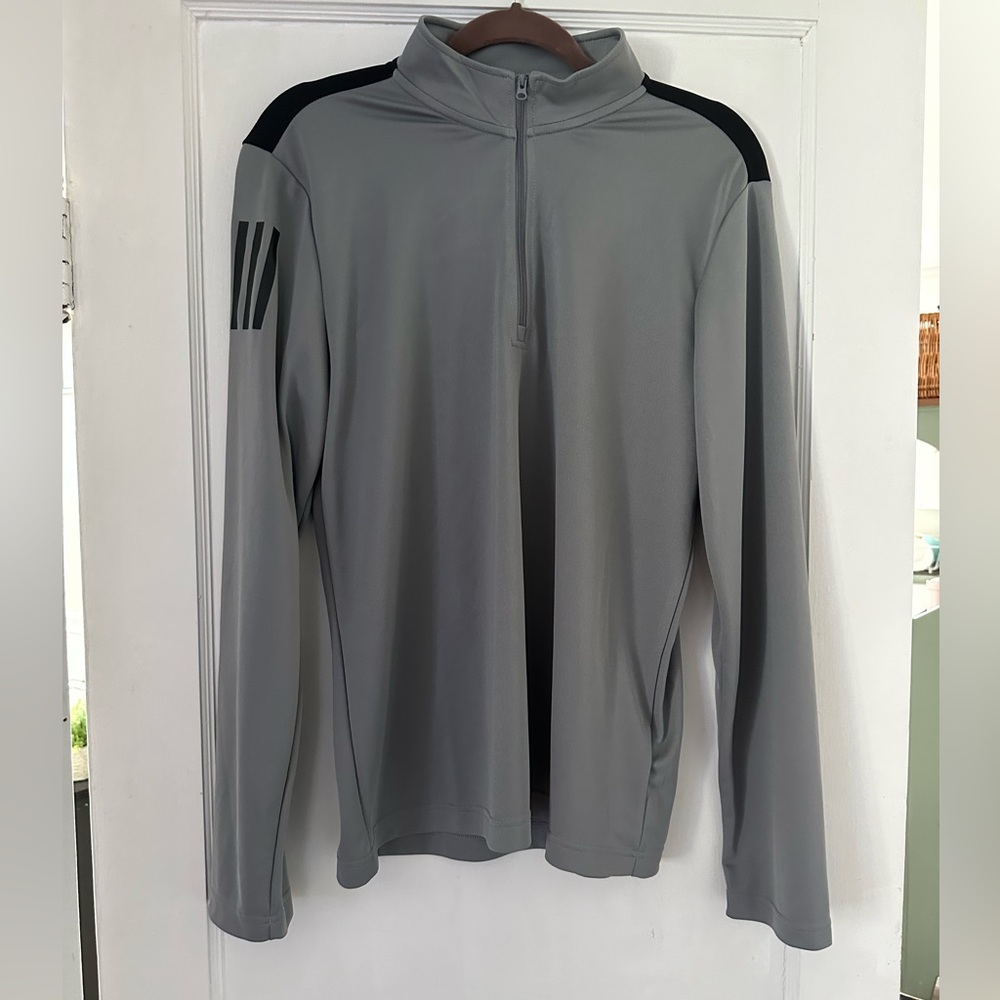 NWT Adidas Men’s/Boys Long Sleeve Quarter Zip Golf Shirt UPF 50 Sz XL